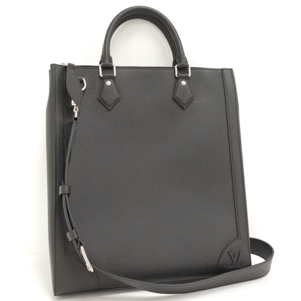 Louis Vuitton Taiga Vertical Shoulder Bag Leather Black
